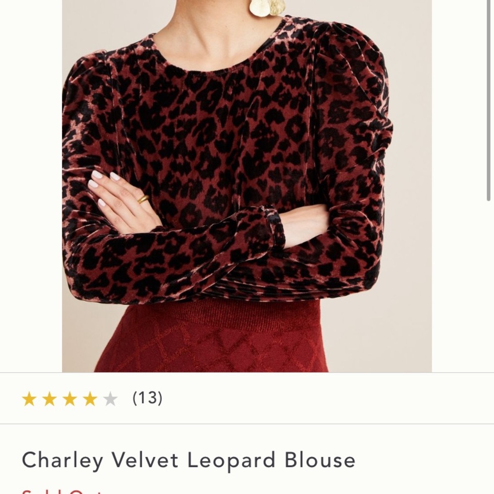 Beautiful leopard Blouse from Anthropologie